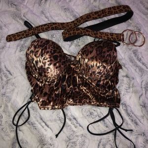 cheetah top with cheetah belt